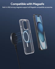 iPhone 15,pro,promax Clear View Transparent Case Compatible with MagSafe (PC-TM10C)