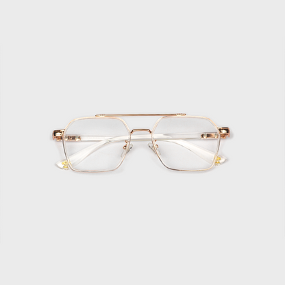 Bishop is Rosegold Glasses